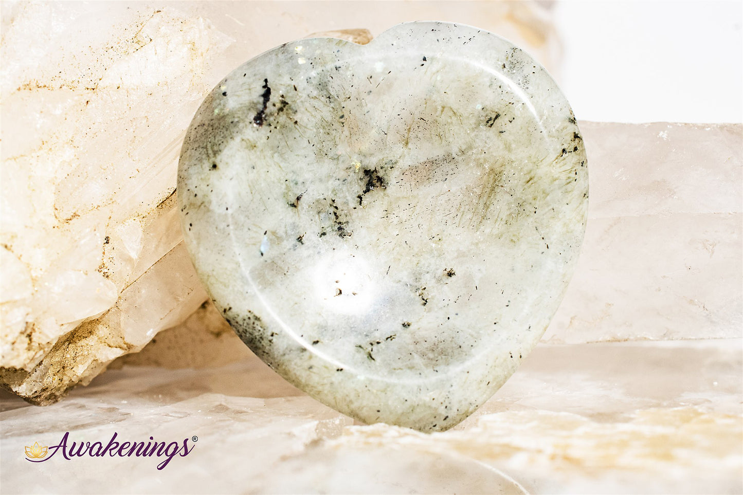 Labradorite Worry Stone-Heart