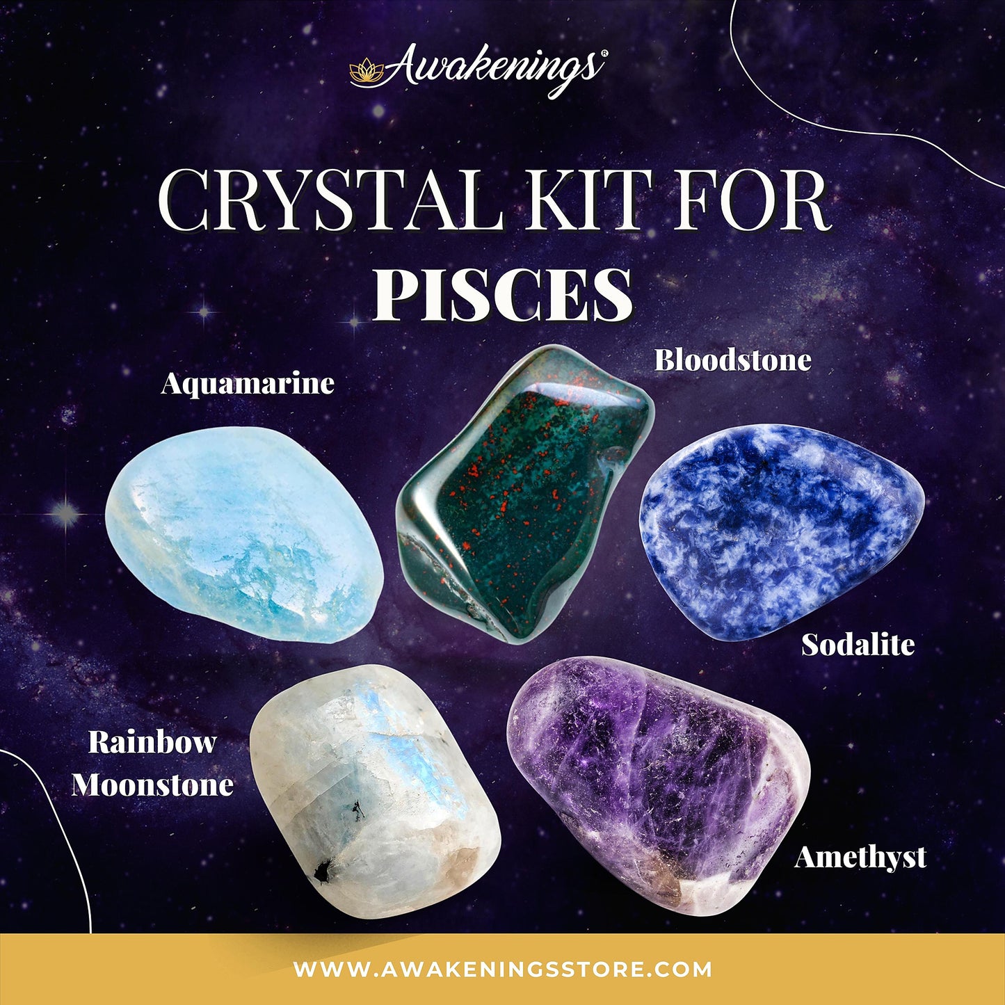 Pisces Zodiac Crystal Kit
