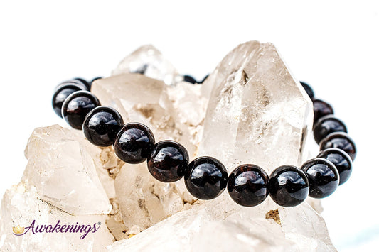 Black Agate Bracelet- 8mm