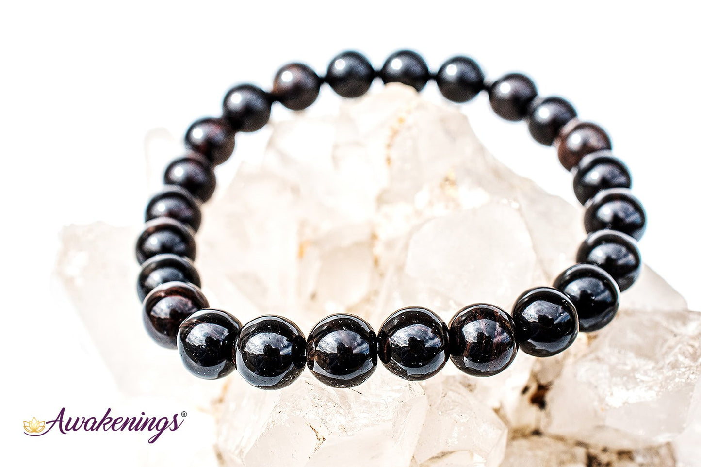 Black Agate Bracelet- 8mm