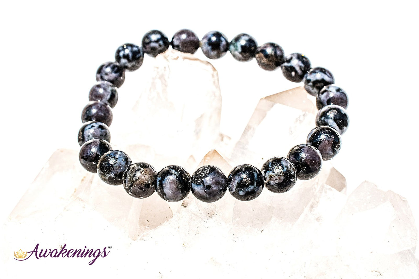 Indigo Gabbro/Merlinite Bracelet-8mm