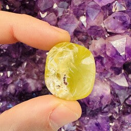 Australian Prehnite with Natrolite Inclusions - Large Tumbled