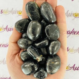 Black Tourmaline & Chrysocolla - Tumbled
