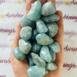 Blue Aquamarine (AA Grade) - Large Tumbled