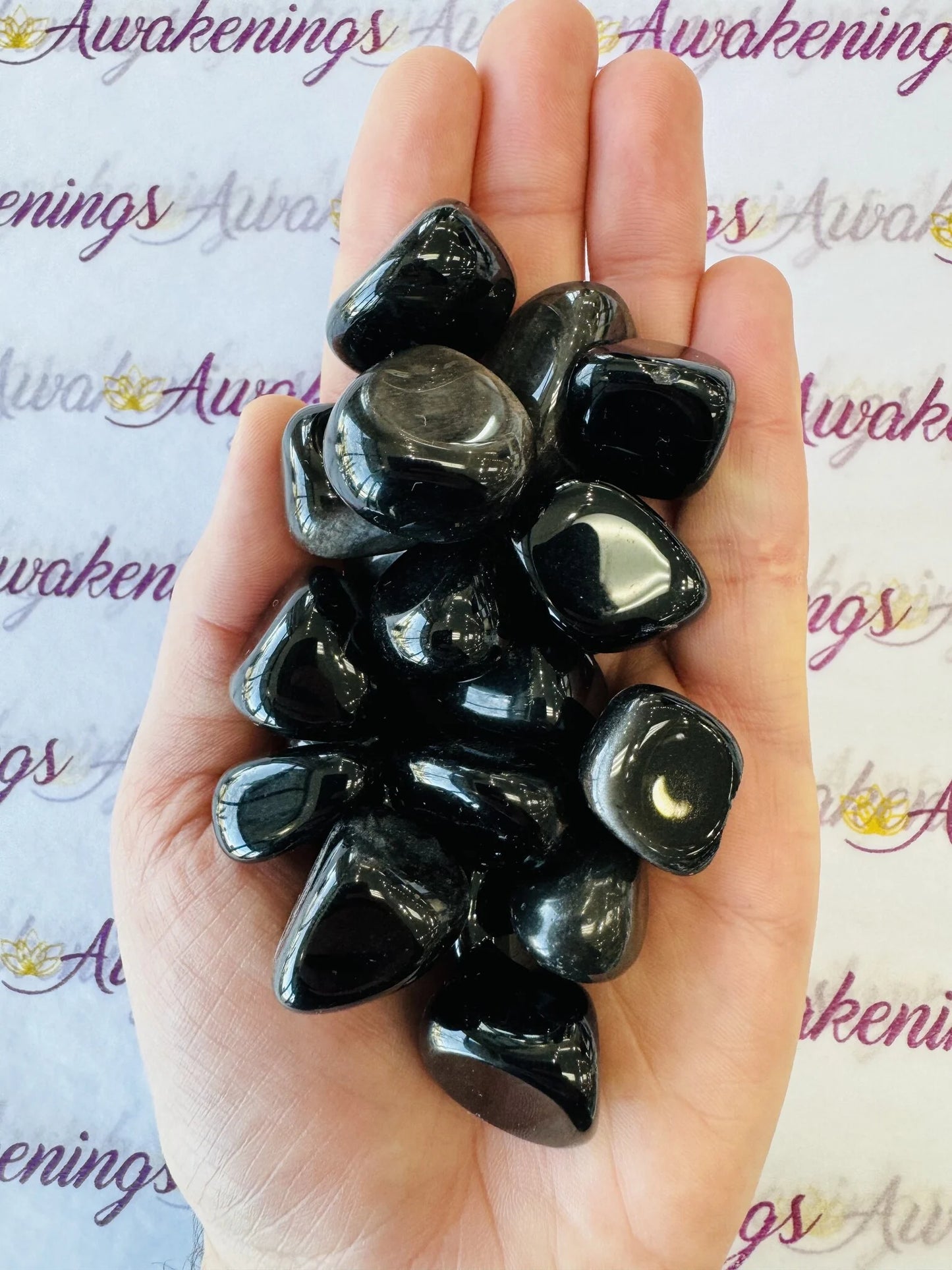 Silversheen (Silver Sheen) Obsidian - Tumbled