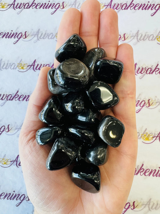 Silversheen (Silver Sheen) Obsidian - Tumbled
