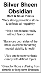Silversheen (Silver Sheen) Obsidian - Tumbled