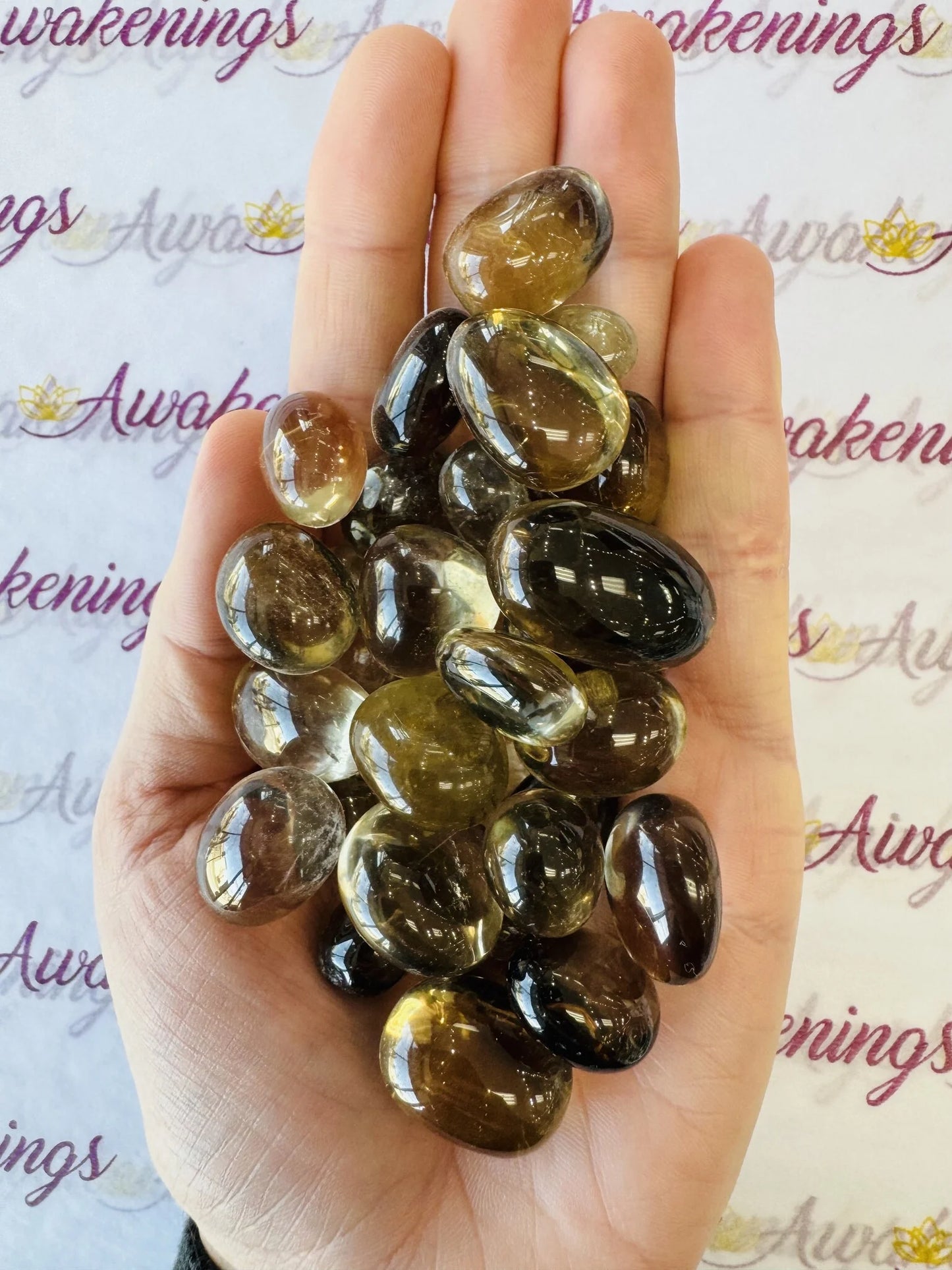 Smoky (Smokey) Citrine Quartz - Tumbled Smooth