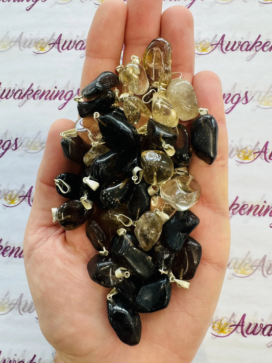 Smoky (Smokey) Quartz Pendants - Tumbled