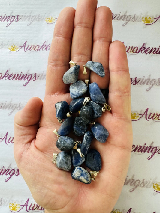 Sodalite Pendants - Tumbled Necklace .75-1.25"
