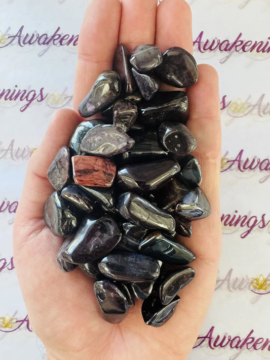 Sugilite + Bustamite + Richterite - Tumbled