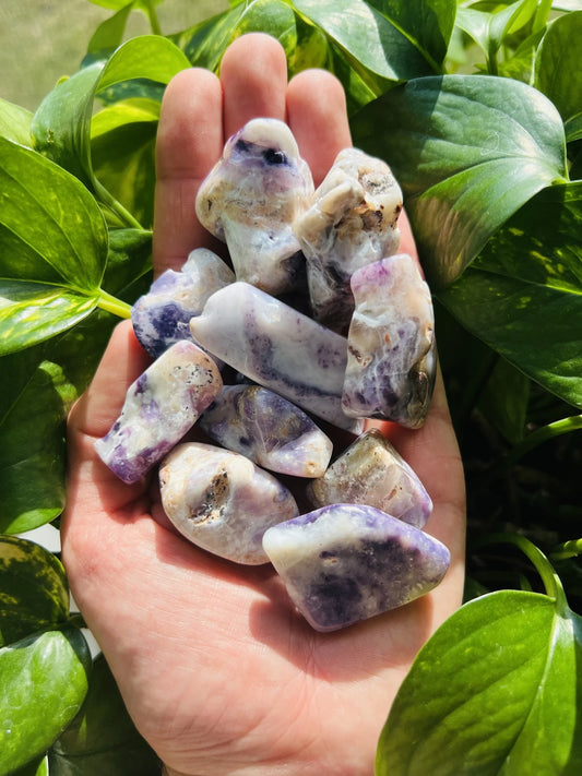 Tiffany Stone (Violet Opal Bertrandite) - Tumbled