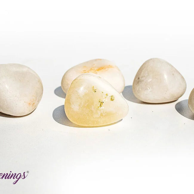 White Agate - Tumbled Snow White - Milky White