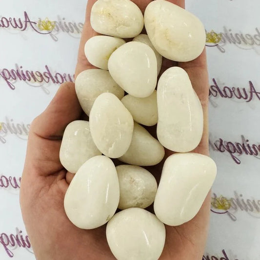White Azeztulite - Tumbled