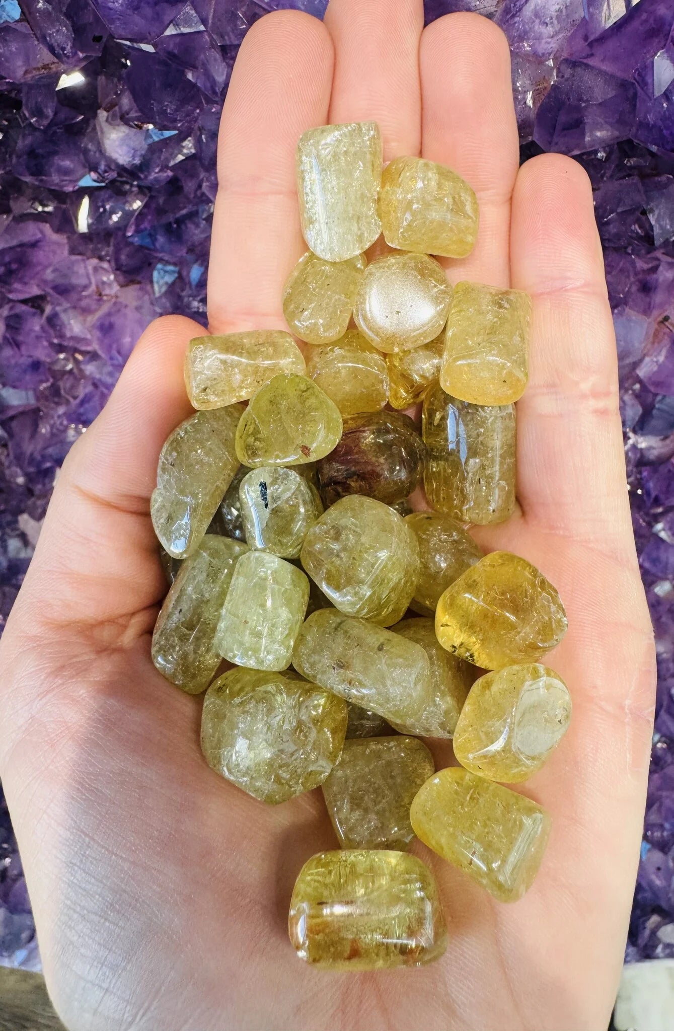 Yellow Apatite - Tumbled