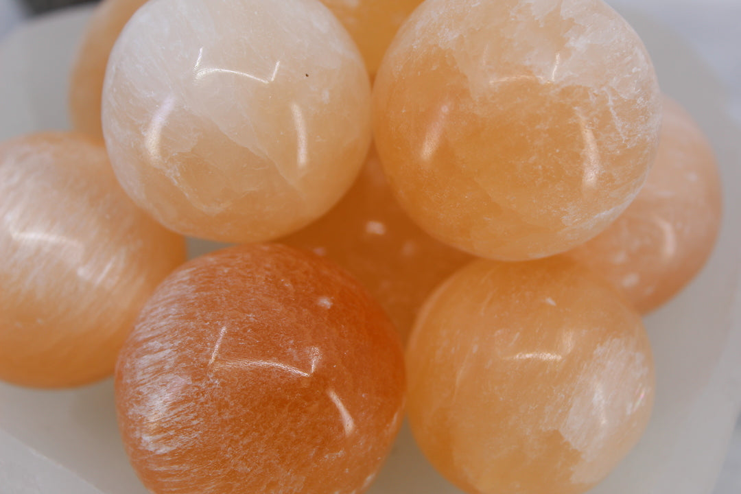 Orange Selenite Sphere/Orb- 40mm