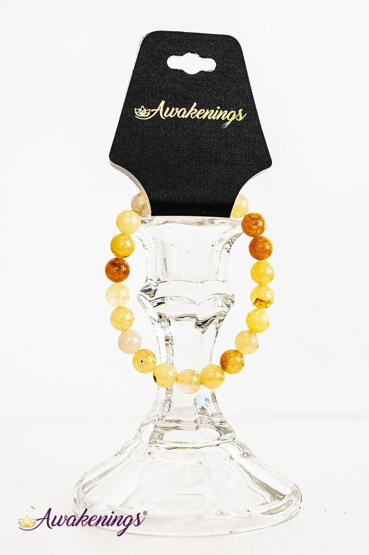 Yellow Jade Bracelet-8mm