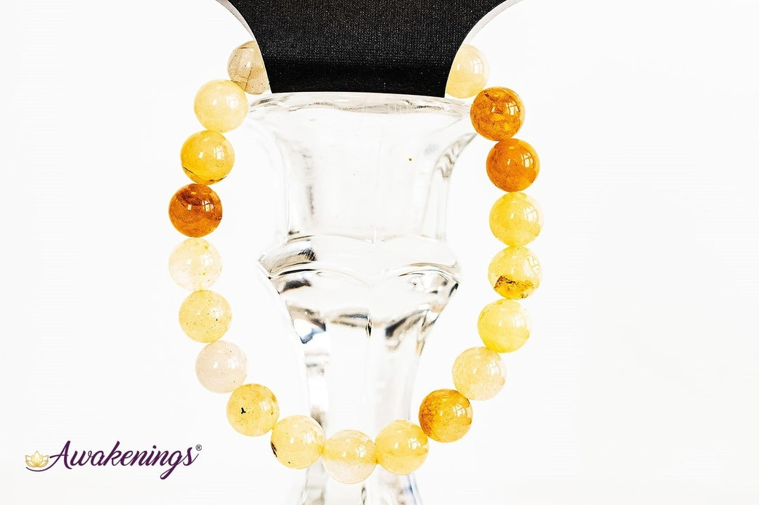 Yellow Jade Bracelet-8mm
