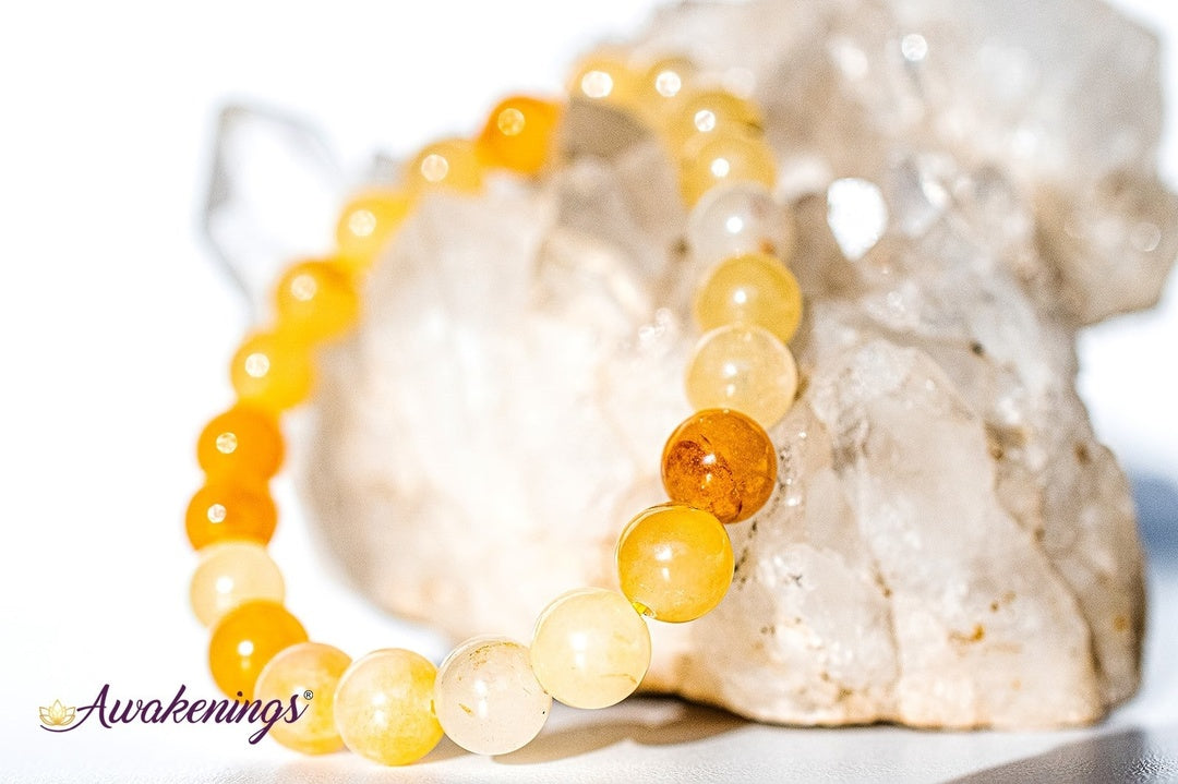 Yellow Jade Bracelet-8mm