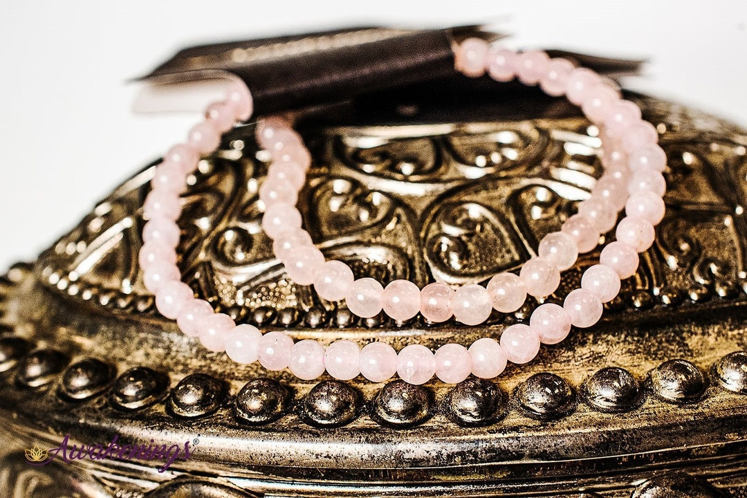 Rose Quartz Bracelet-4mm