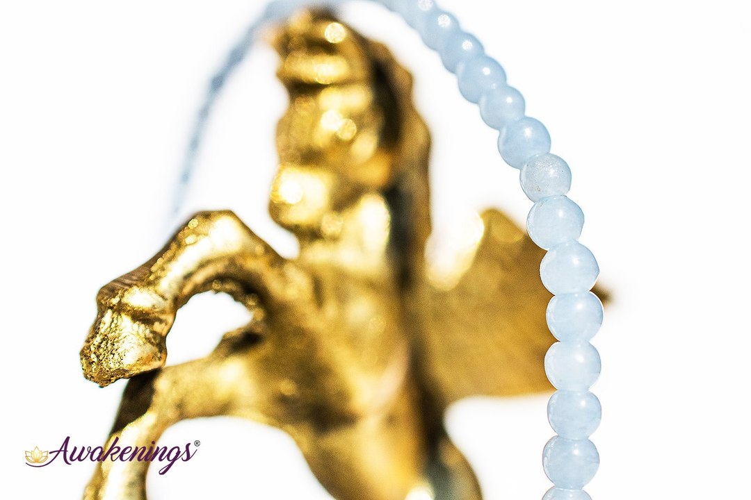 Angelite Bracelet- 4mm