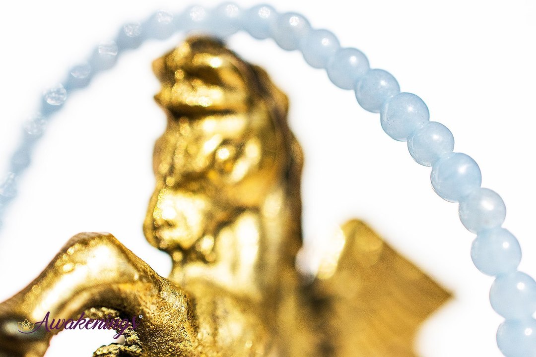 Angelite Bracelet- 4mm