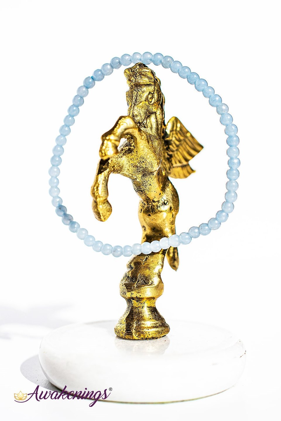 Angelite Bracelet- 4mm