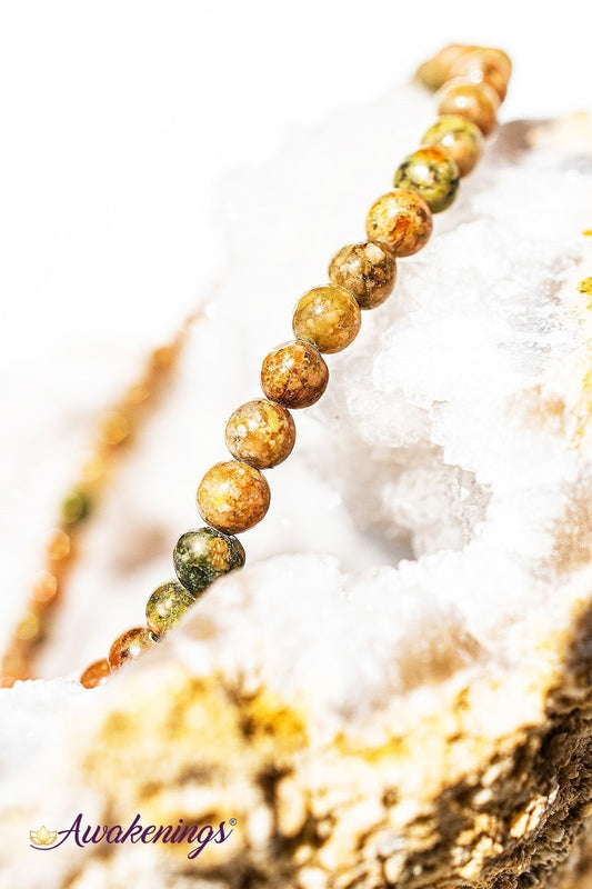 Autumn Jasper Bracelet-4mm