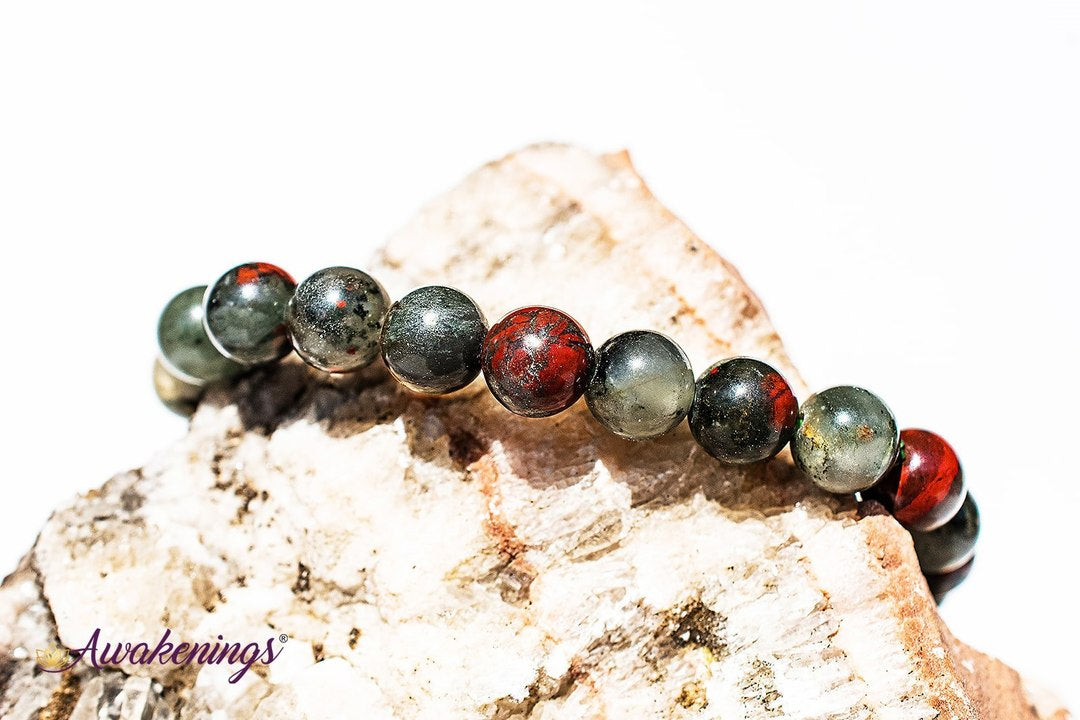 African Bloodstone/Seftonite Bracelet-8mm