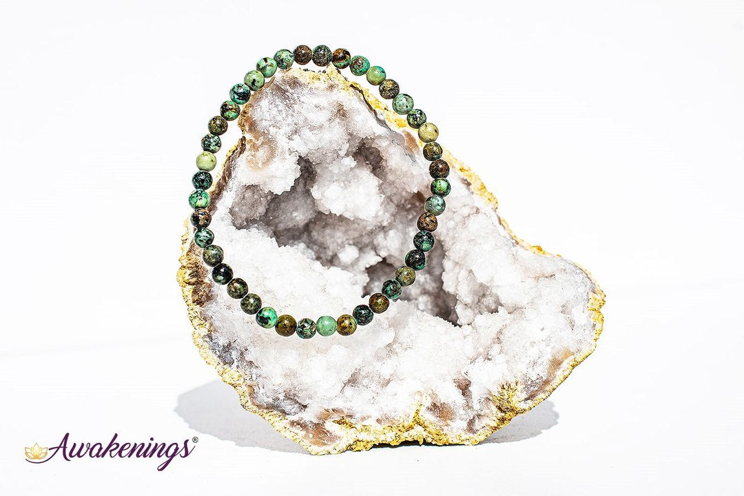 African Turquoise Bracelet-4mm