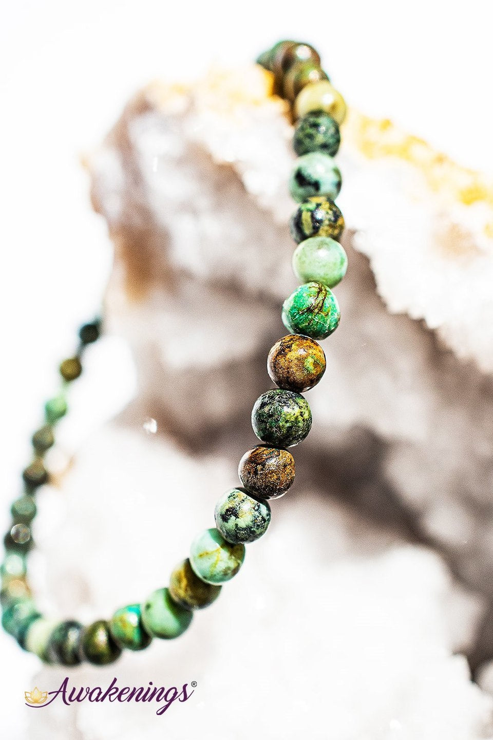 African Turquoise Bracelet-4mm