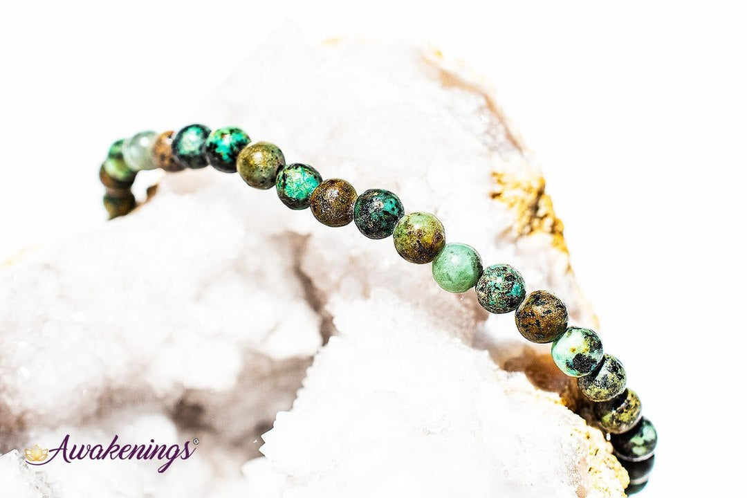 African Turquoise Bracelet-4mm