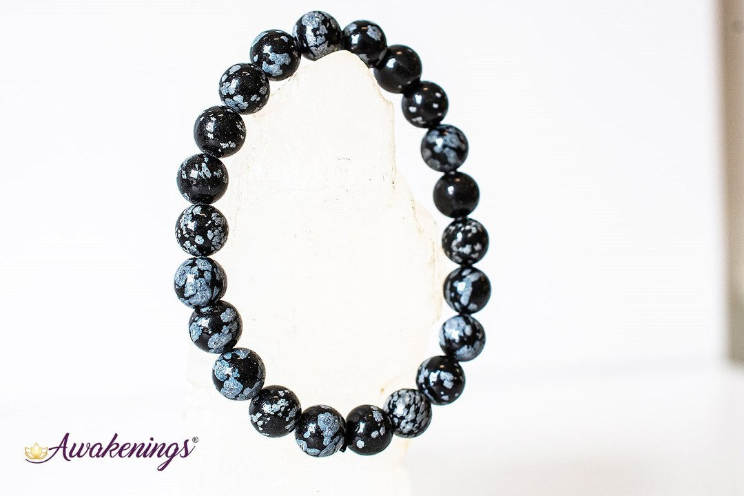 Snowflake Obsidian Bracelet-8mm