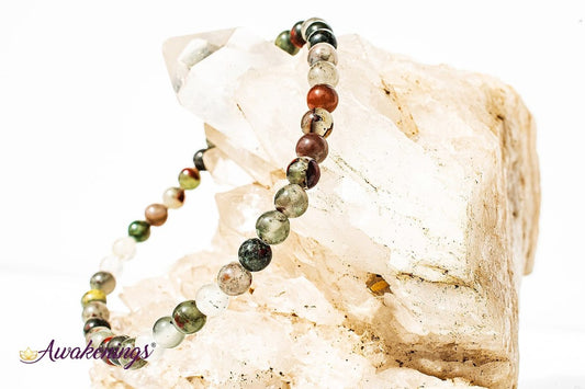 African Bloodstone/Seftonite Bracelet-4mm