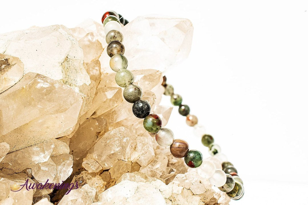 African Bloodstone/Seftonite Bracelet-4mm