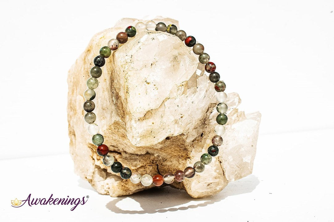 African Bloodstone/Seftonite Bracelet-4mm