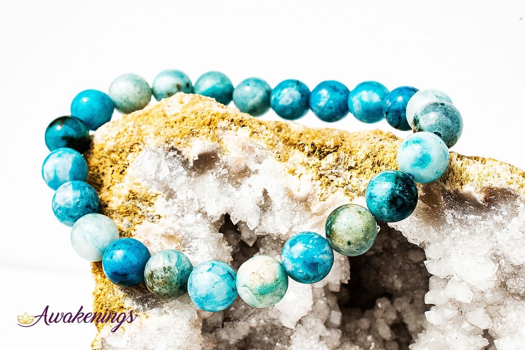 Blue Hemimorphite Bracelet- 8mm