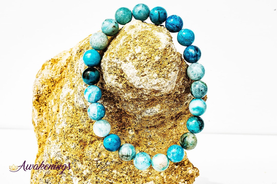 Blue Hemimorphite Bracelet- 8mm