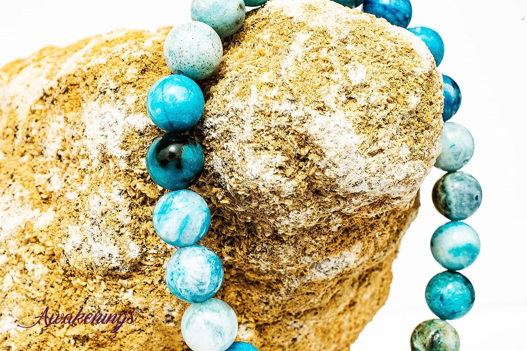 Blue Hemimorphite Bracelet- 8mm