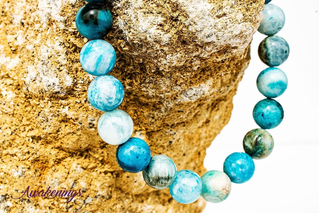 Blue Hemimorphite Bracelet- 8mm