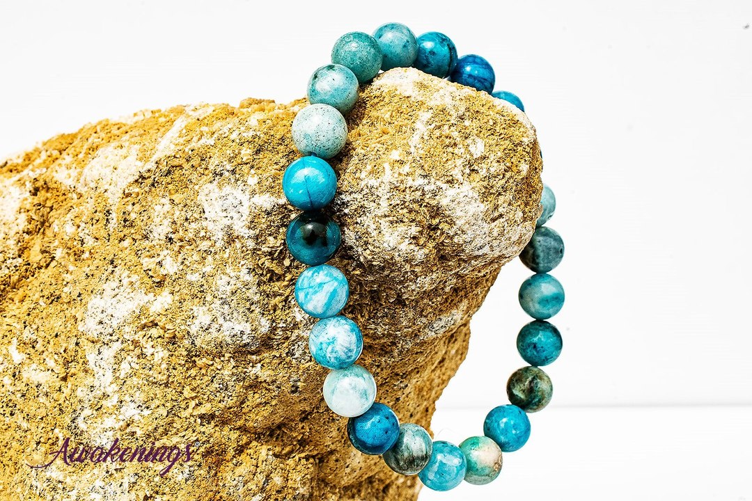 Blue Hemimorphite Bracelet- 8mm