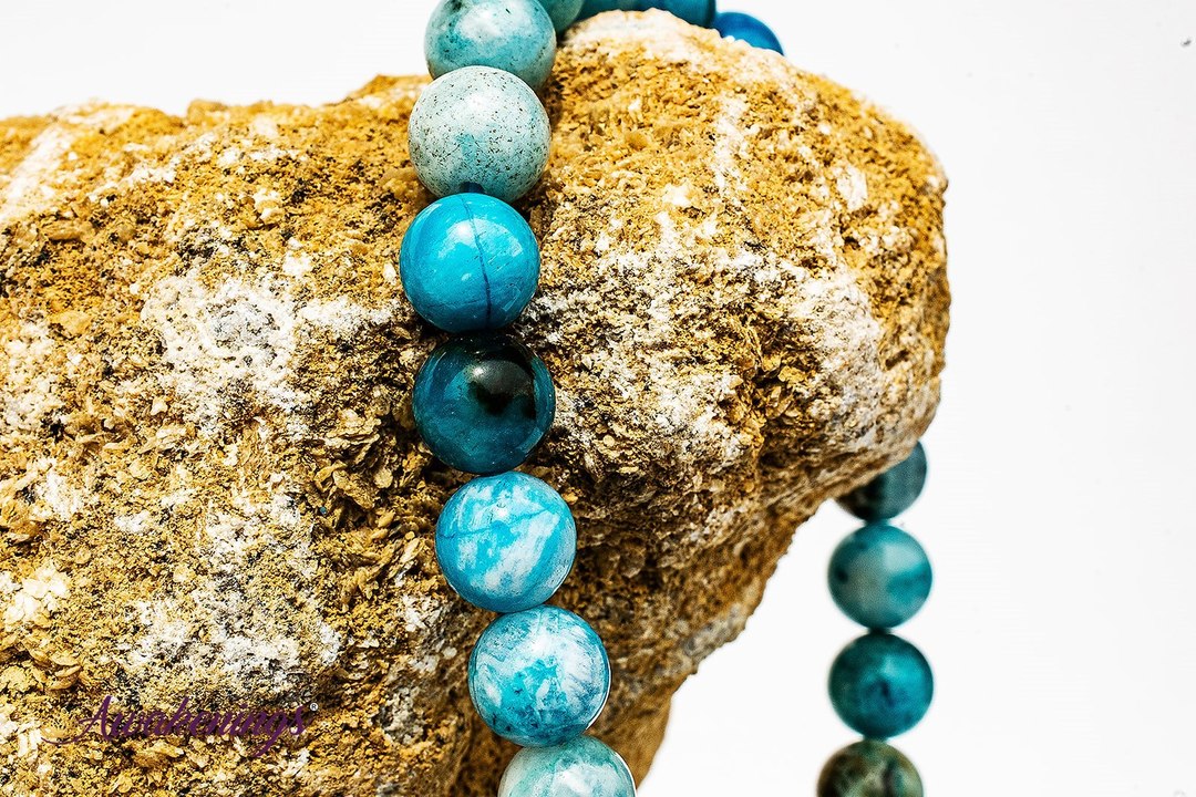 Blue Hemimorphite Bracelet- 8mm