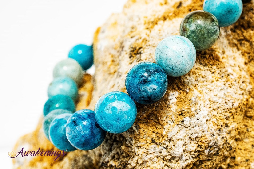 Blue Hemimorphite Bracelet- 8mm