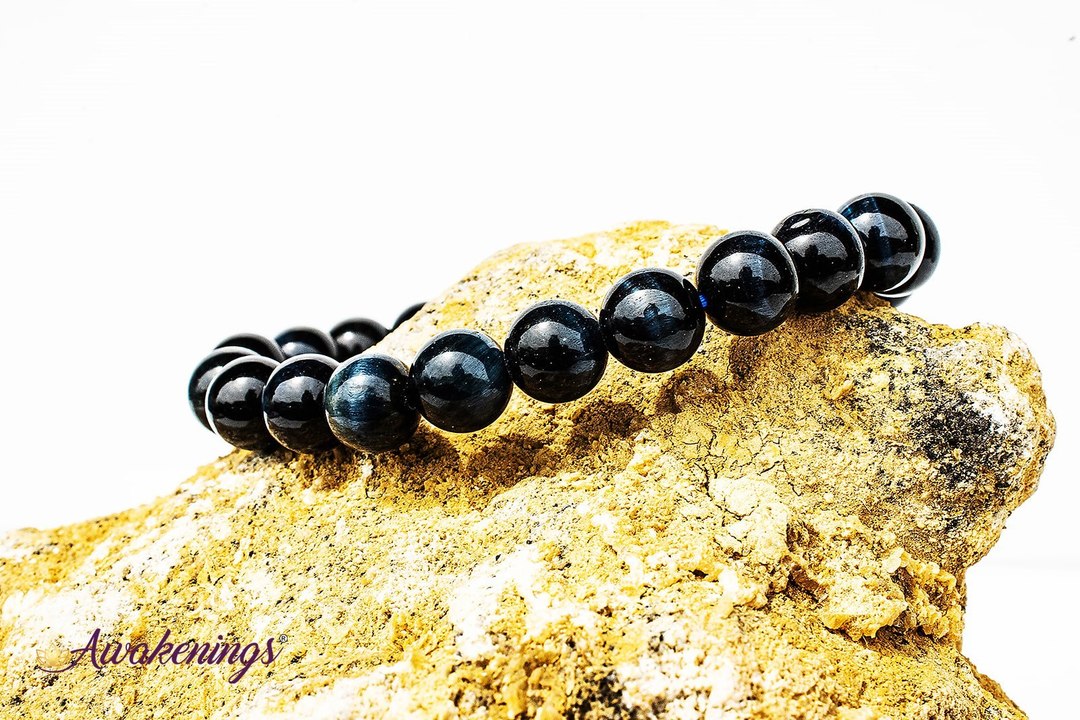 Blue Tigers Eye/Hawks Eye Bracelet - 8mm