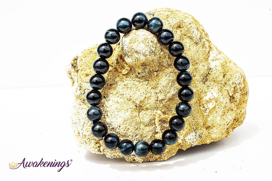 Blue Tigers Eye/Hawks Eye Bracelet - 8mm