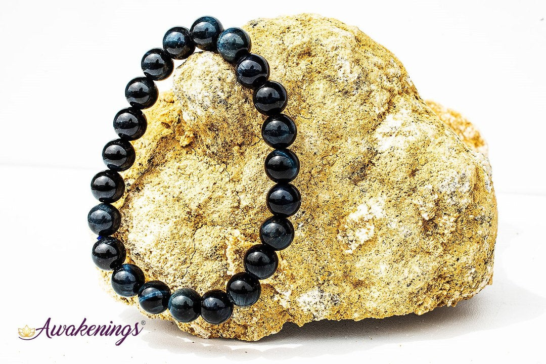 Blue Tigers Eye/Hawks Eye Bracelet - 8mm