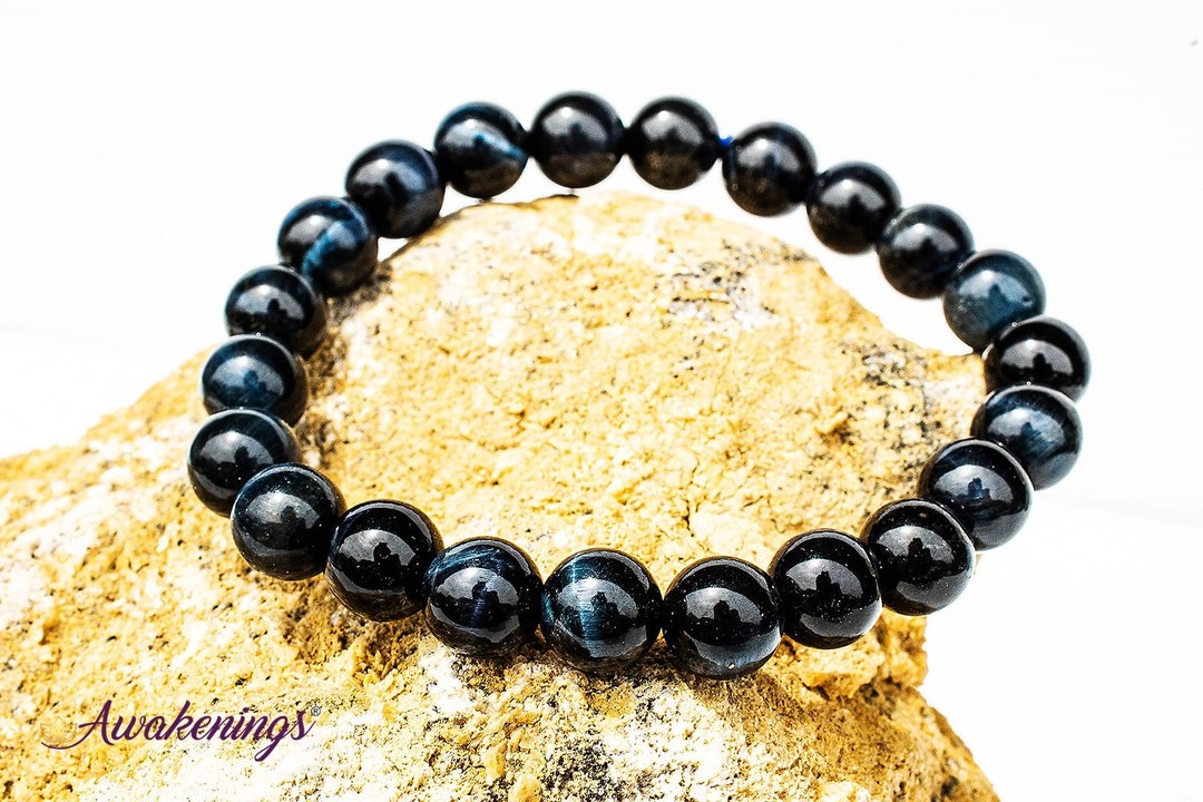Blue Tigers Eye/Hawks Eye Bracelet - 8mm