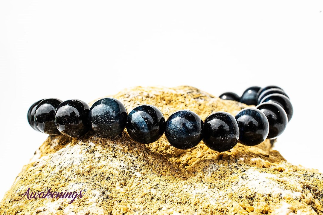 Blue Tigers Eye/Hawks Eye Bracelet - 8mm