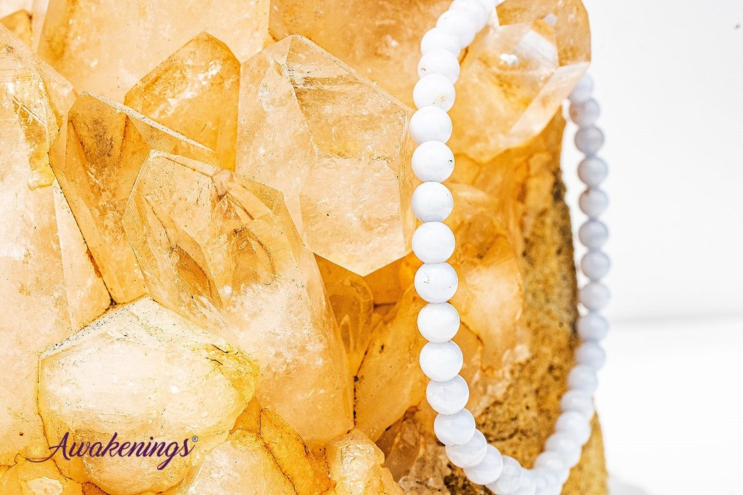 Blue Lace Agate Bracelet-4mm