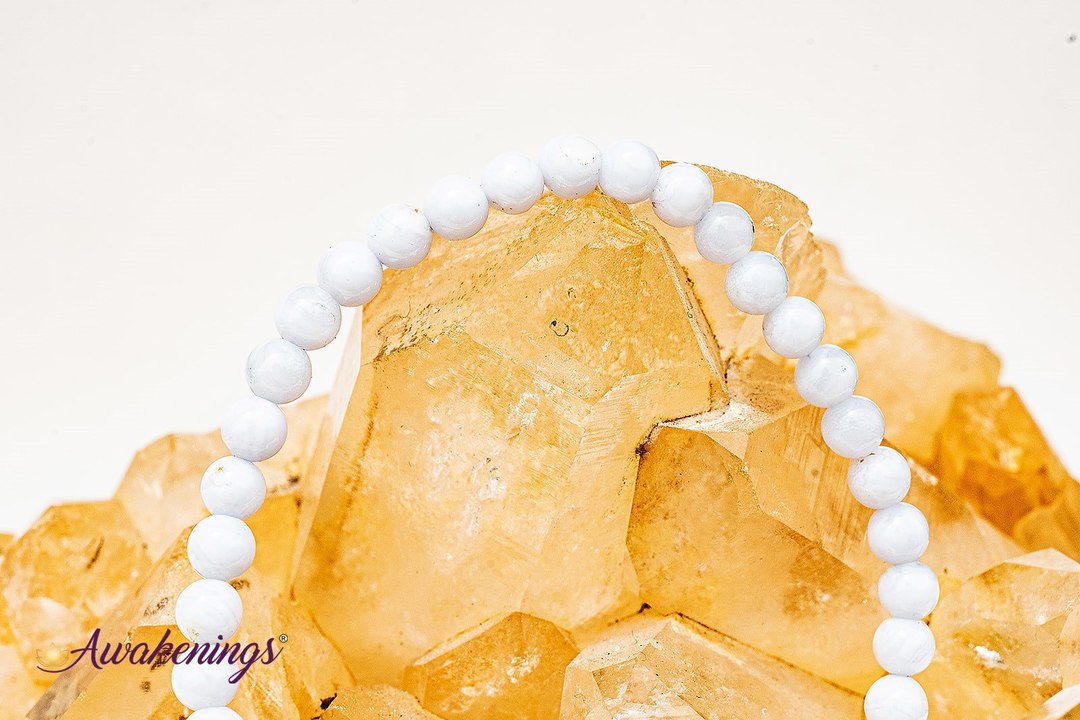 Blue Lace Agate Bracelet-4mm